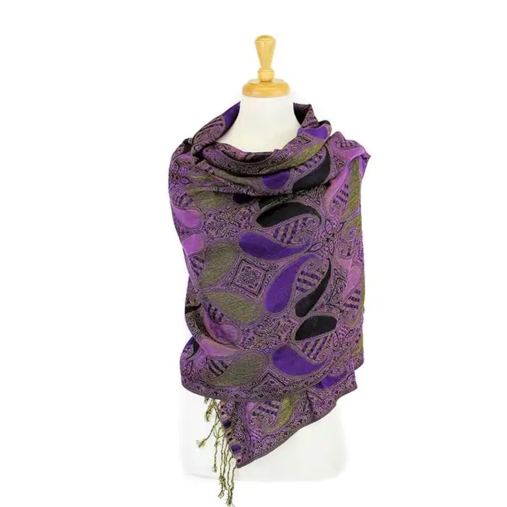 Double Layers Paisley Pashmina Shawl